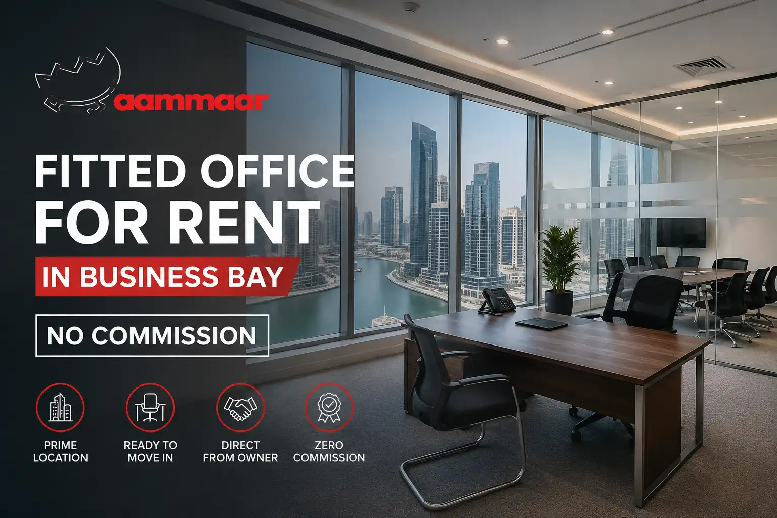 Fitted Office for Rent in Business Bay No Commission
