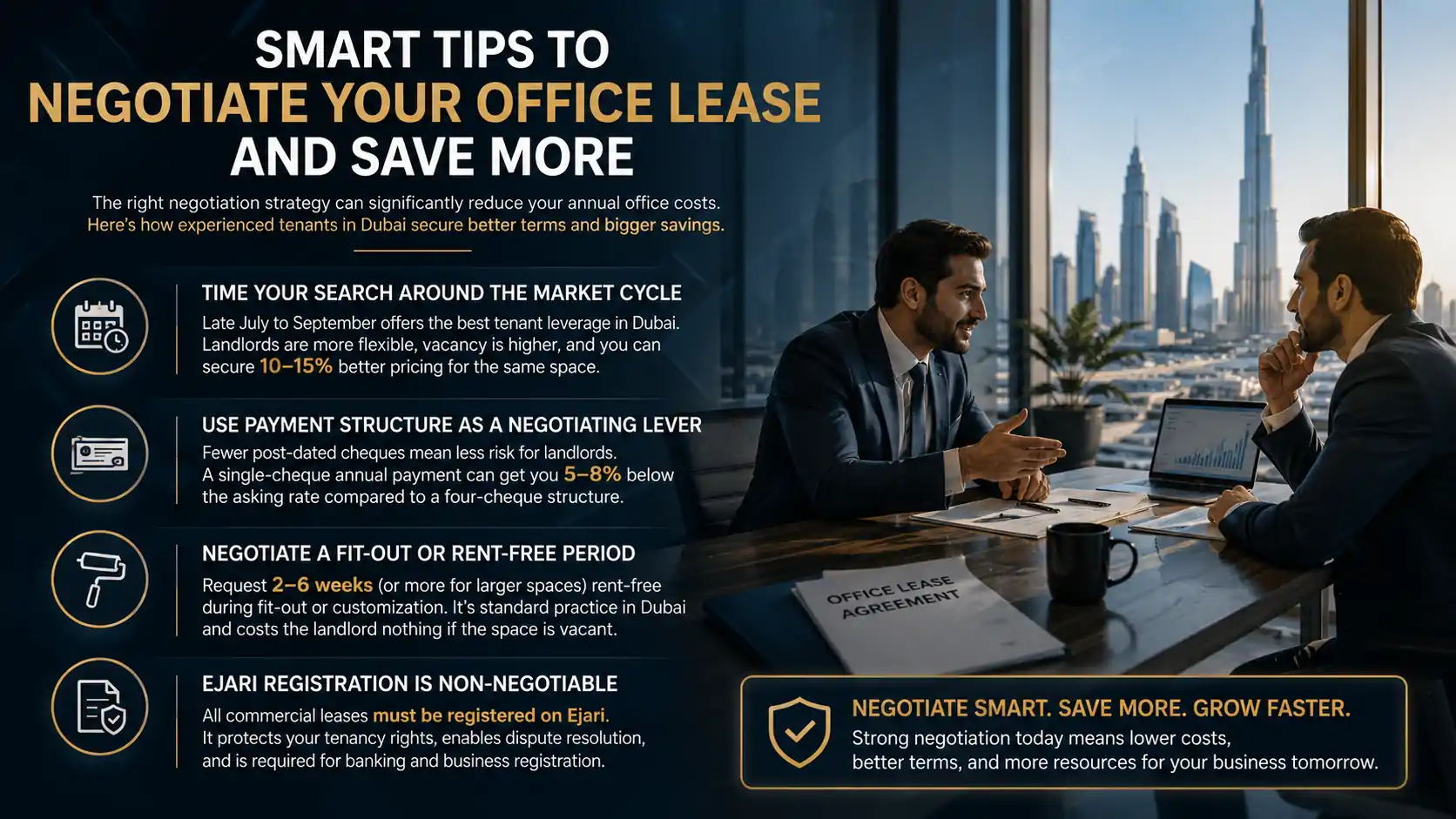 Smart Tips to Negotiate Your Office Lease and Save More