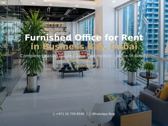 Furnished Office for Rent in Business Bay Dubai: Complete Leasing Guide