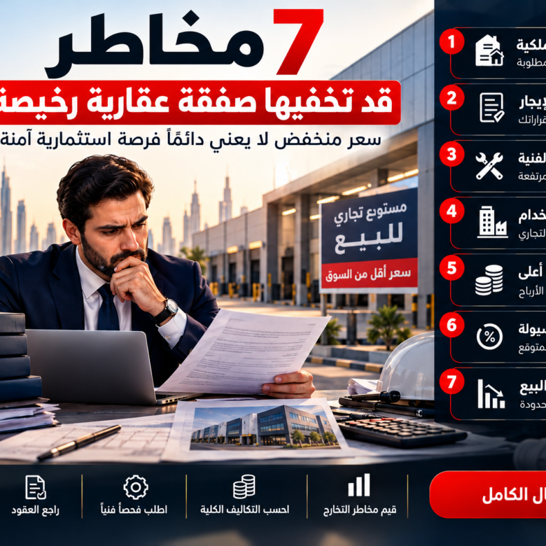 سبعة مخاطر قد تخفيها صفقة عقارية رخيصة